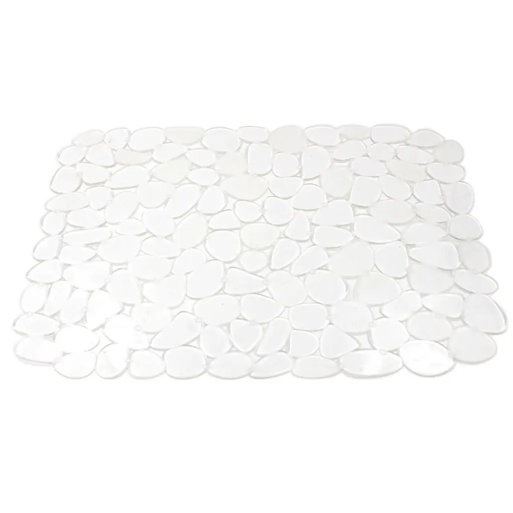 Transparent/Black Pebble Shape Draining Creative for Sink,Tabletop Dinnerware Mat Kitchen Accessory Sink Protector Drying Mat