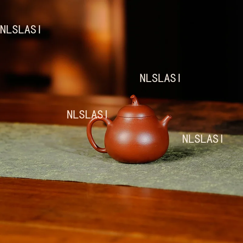 Yixing Eggplant and Melon Teapot Hand Drawn Panda Teapot Home Kung Fu Teapot Gift Panda Tea Set Chinese Style Cinnabar Teapots