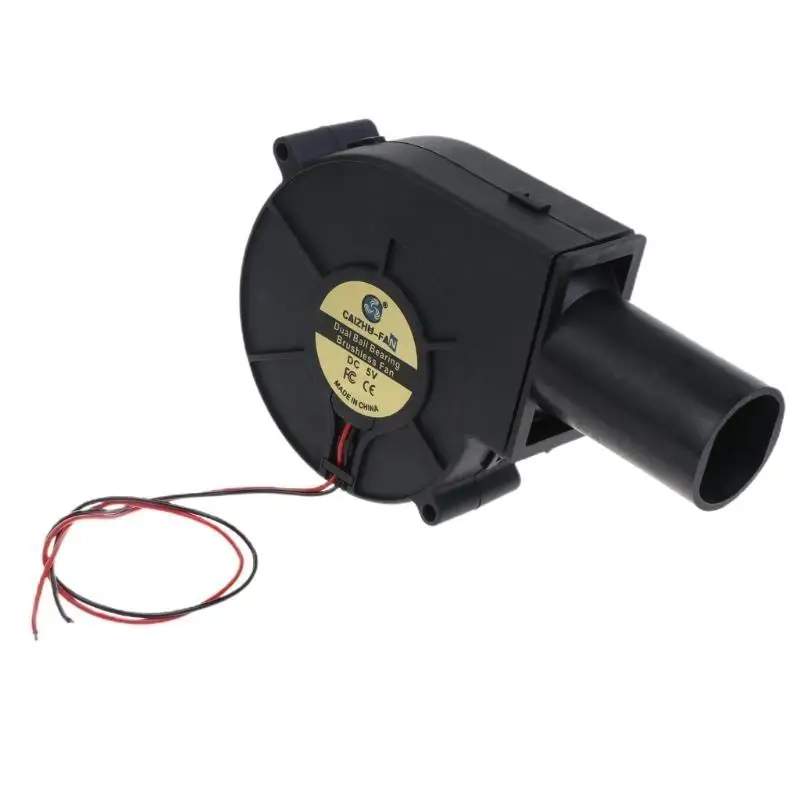 

652F 5V-24V Air Blower Fan Charcoal Starter Cooking Starter Grill Fans+ Air Duct