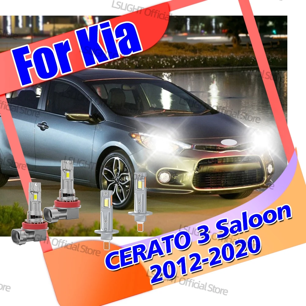 

2/4x LED Headlight 3570 CSP 6000K Super Bright 30000LM Bulb For Kia CERATO 3 Saloon 2012-2020 2013 2014 2015 2016 2017 2018 2019