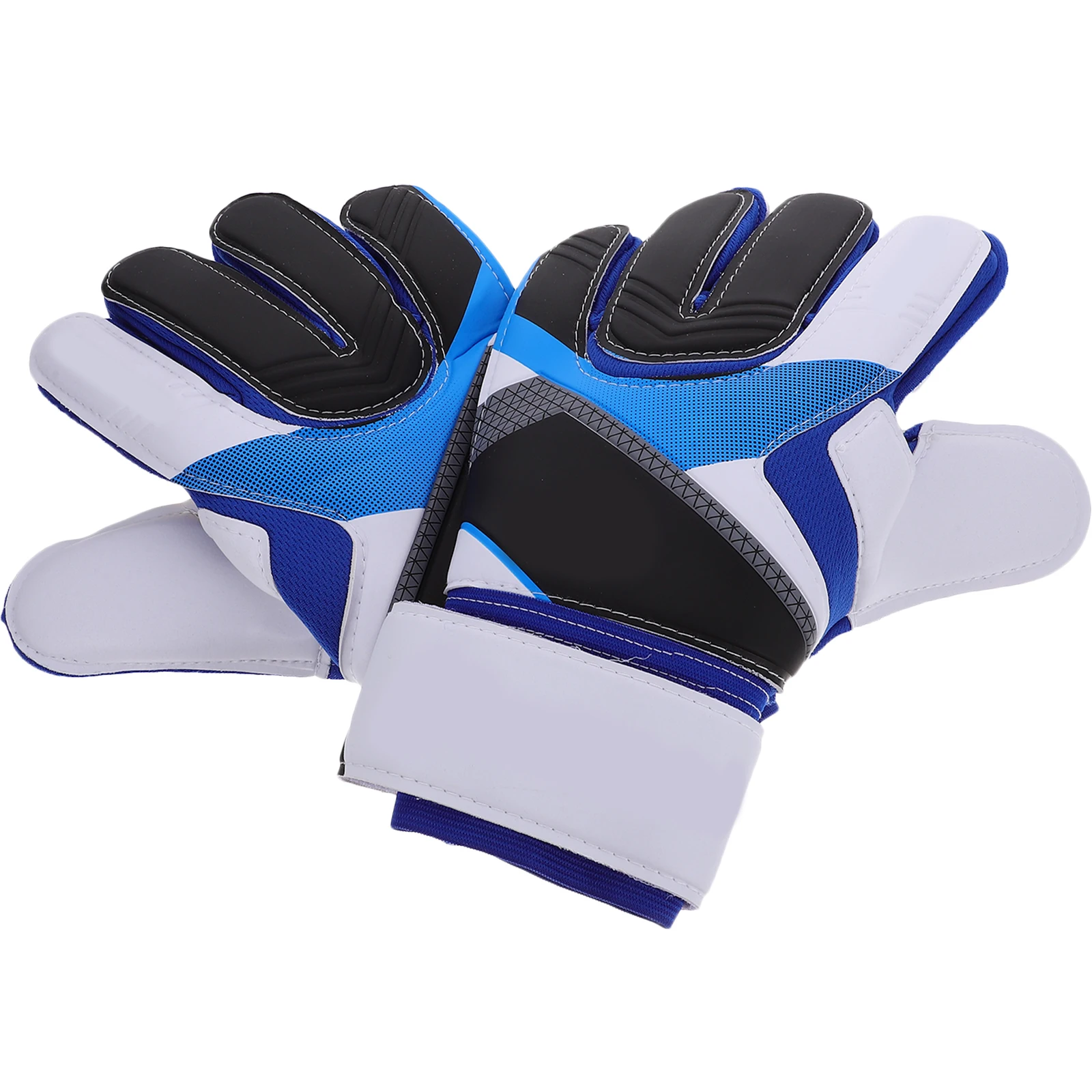 

Goalkeeper Gloves Football Glove Blue Padded Soccer Goalie Protection Gear Adults Durable Breathable Outdoor Sports Riding