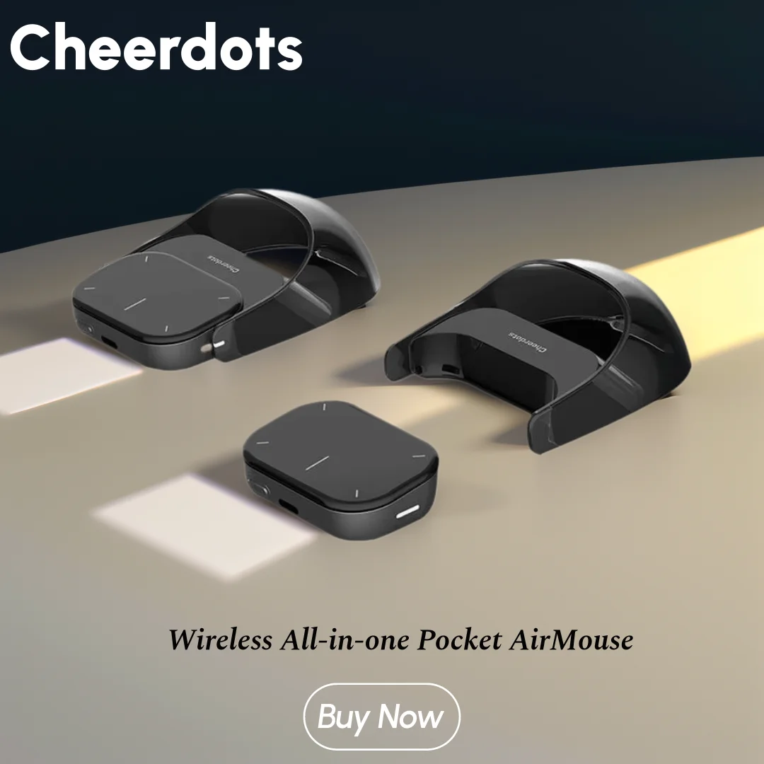 Cheerdots 2 Detachable Air Mouse Wireless Touchpad All-in-one Pocket Recording ChatGPT Enabled Mouse Customized Gaming Mouse