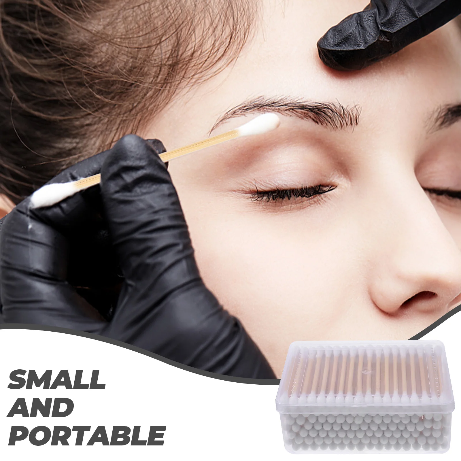 

8 Boxes Makeup Cleaning Swabs Disposable Cotton Swab Sticks Eyelash Eyeliner Face Cleaner Tools For Beauty Home Baby Care