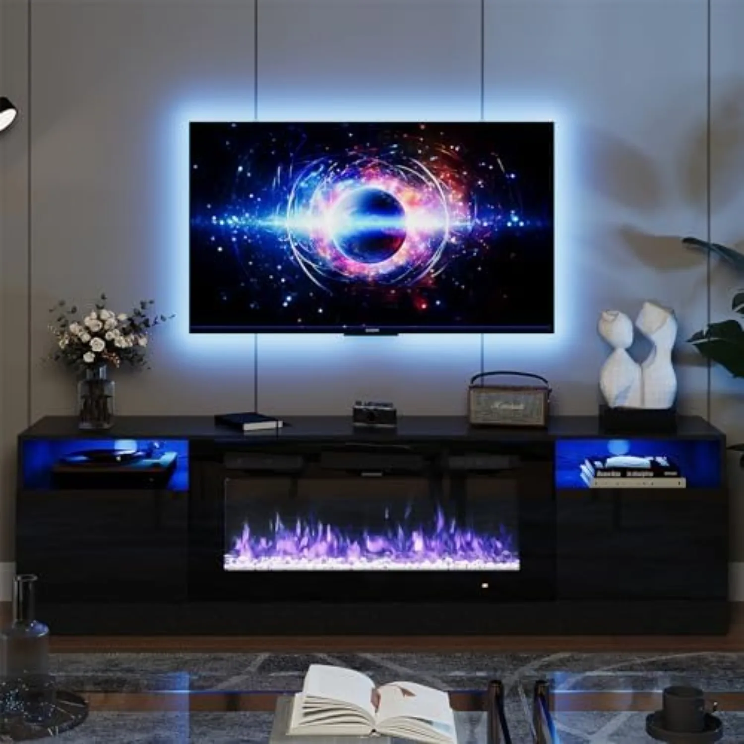 Fireplace TV Stand with 36