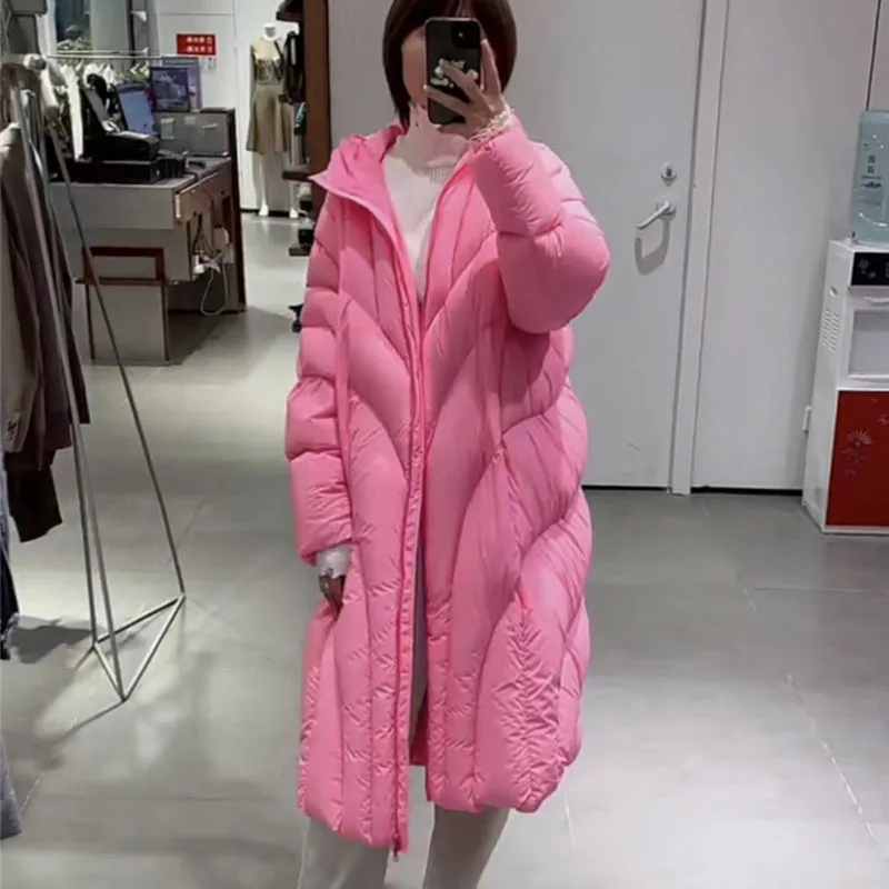 Parker Women Down Jacket High Quality Women Down Jacket 2025 New Warm Hooded Thick White Duck Down Winter Women Down Jacket H445