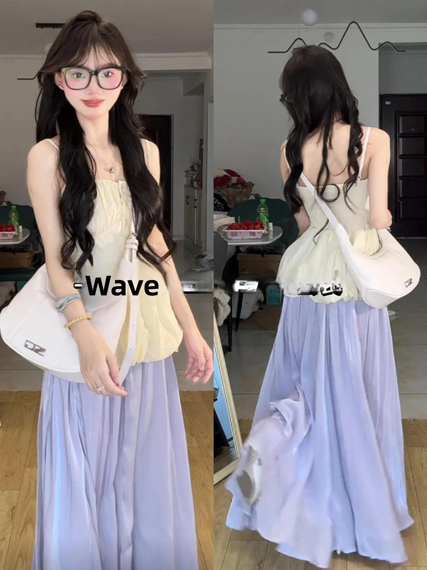 

Новинка 2026: Нежный комплект из топа и длинной юбки с цветочным принтом для женщин. Летний хлопковый костюм с квадратным вырезом, милый и удобный, для повседневной носки.