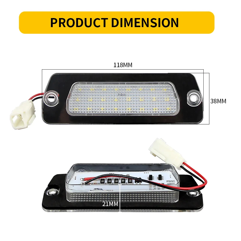 2Pcs For Maserati GranTurismo GranCabrio Coupe 4200 4200GT White LED Number License Plate Light Replace OEM 198231 Accessories