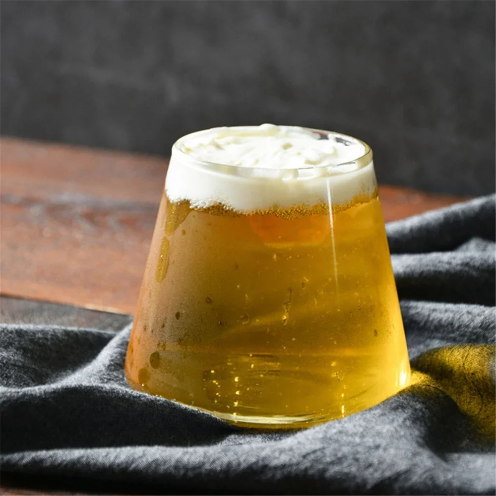 Japanese Mount Fuji Glass Cups, Creative Heat-resistant Milk Coffee Mug, Bar Wine Accessory Whiskey Glass, Transparent Tea Cup