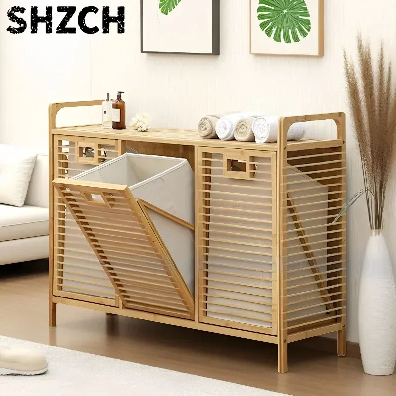 Multifunctional Dirty Clothes Basket Household Laundry Storage Organizer for Bedroom Bathroom - Foldable Hamper with Handles