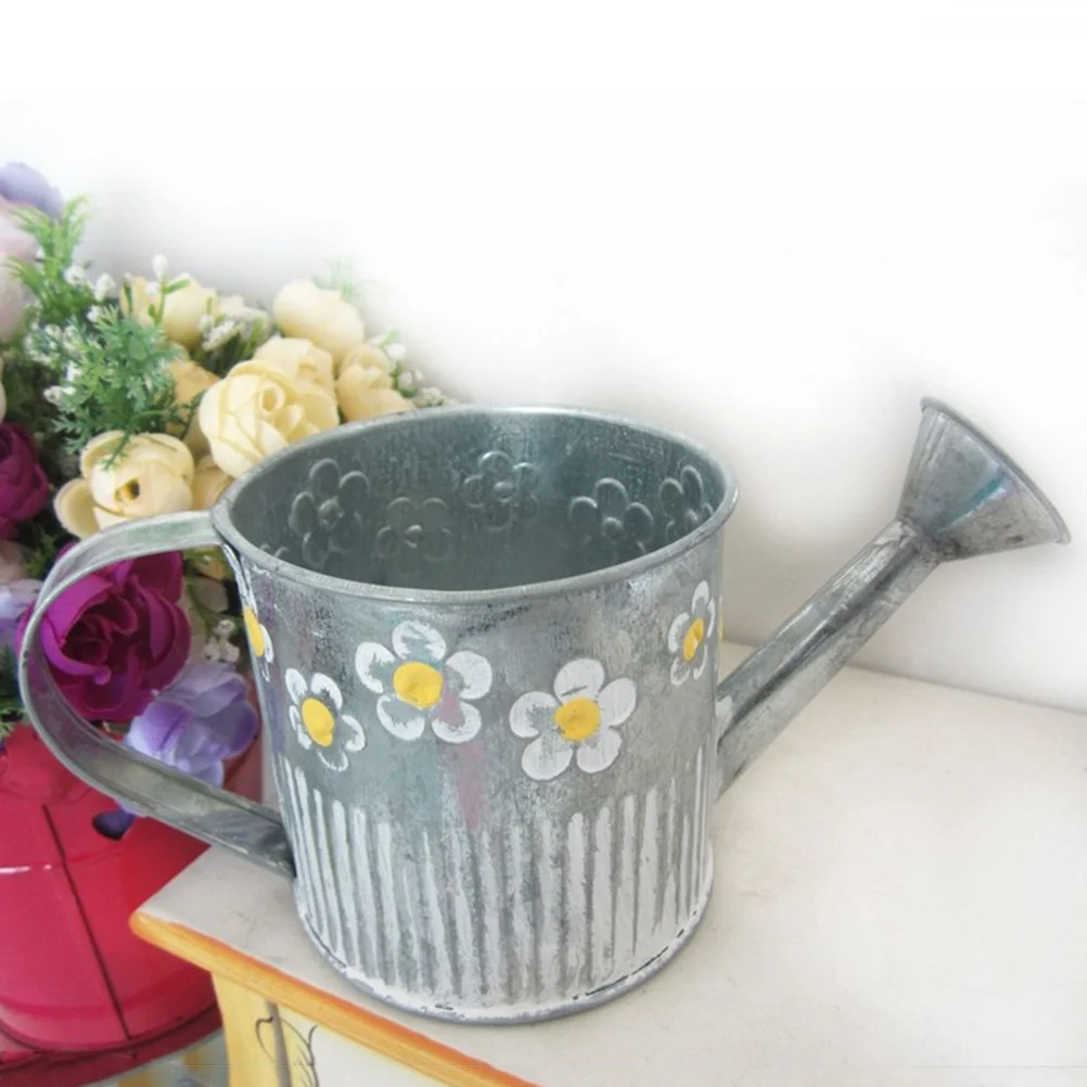 

Iron Flower Vase Rustproof Long-Lasting Bucket Shape For Home Desktop Greenery Arrangement Artistic Vase Iron Pot Flower
