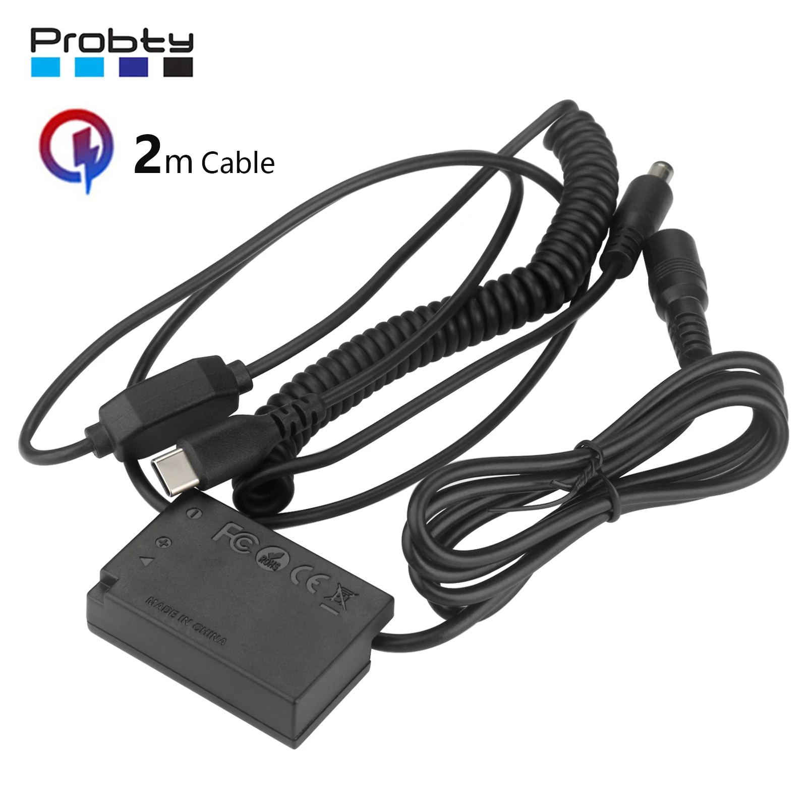 USB-C 2m Cable LP-E17 ACK-E18 DR-E18 Dummy Battery for Canon EOS 750D Kiss X8i T6i 760D T6S 77D 800D 200D 250D Rebel SL2