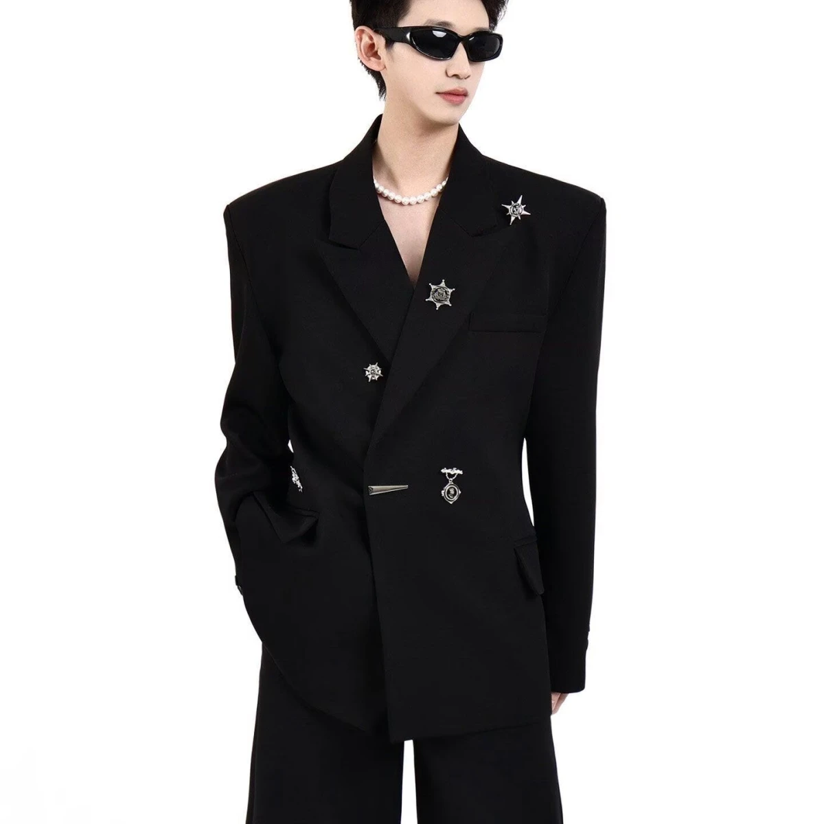 Black with matching accessories
