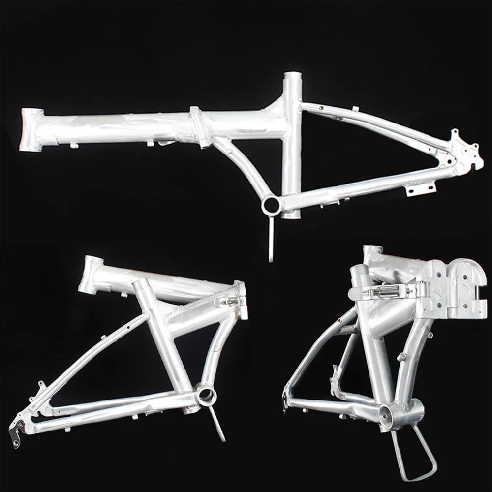 DIY Folding Bikes Bicycle Frame 20 Inch Aluminum Alloy Oil Disc Brake Frameset Blank Rough Bicycle Parts 135mm