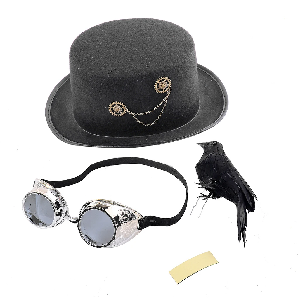 1PC Black Novelty Steampunk Hat Unique And Stylish Accessory For Any Occasion Costume Hat Premium Cap