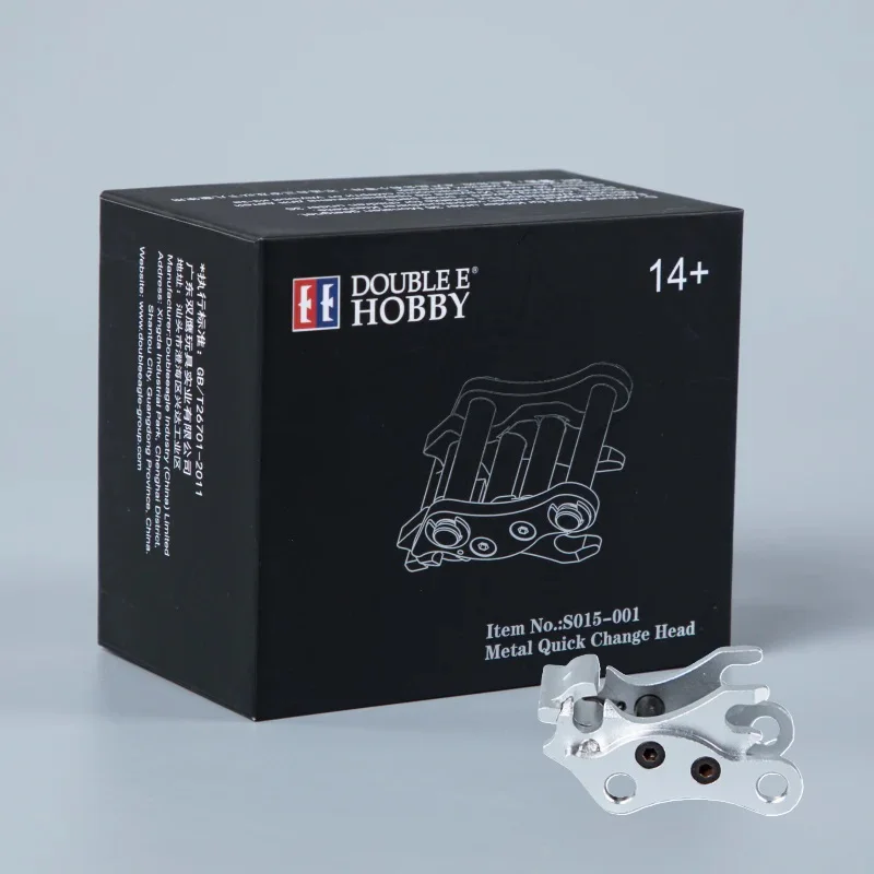 RC Upgrade Double E Metal Big Bucket with Quick Hitch Coupler / Gripper/ Hammer for 1/14 RC E010 E111 EC160 Hydraulic Excavator