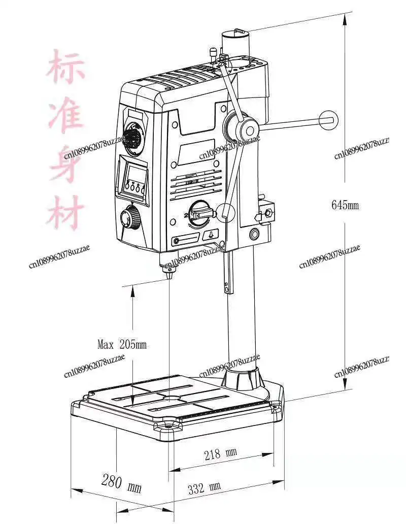 Digital High-precision Bench Drill Small Household 220v Drilling Machine Milling Multifunctional Large Stroke 90mm