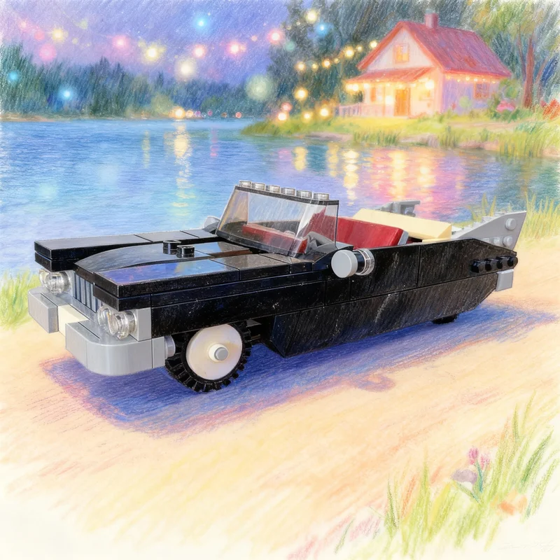235pcs MOC Modular Streetscape Cadillac Palace Cinema Model Building Blocks Architecture Toy Christmas Gift DIY Idea Kids Brick