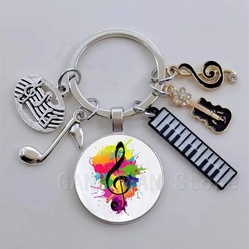 DIY music teacher, notes, music enthusiast keychains, pianist gifts, music notes, jewelry becomes your favorite souvenir