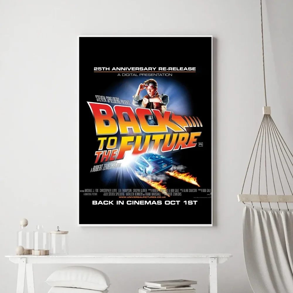 Movie Back To The Future Poster Vintage Poster Prints Art Home Painting Bathroom Kitchen Bar Accessories Wall Sticker Large Size