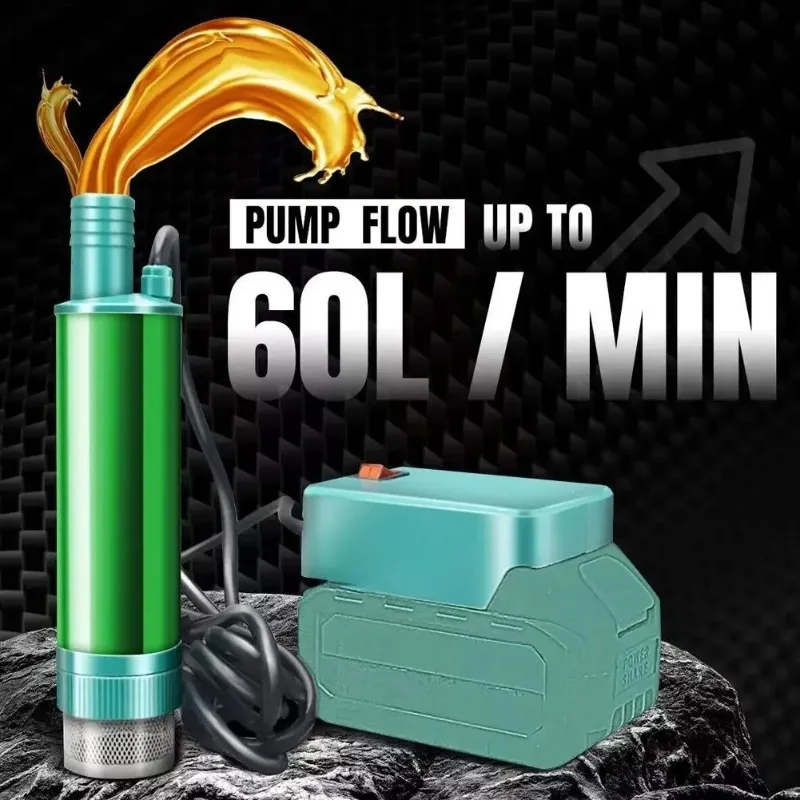 2 In 1 Oil/water Pump For Makita 18V Battery 38mm Cordless Diesel Fuel Water Oil Transfer Pump 60L/min Battery Not Inclued view 6