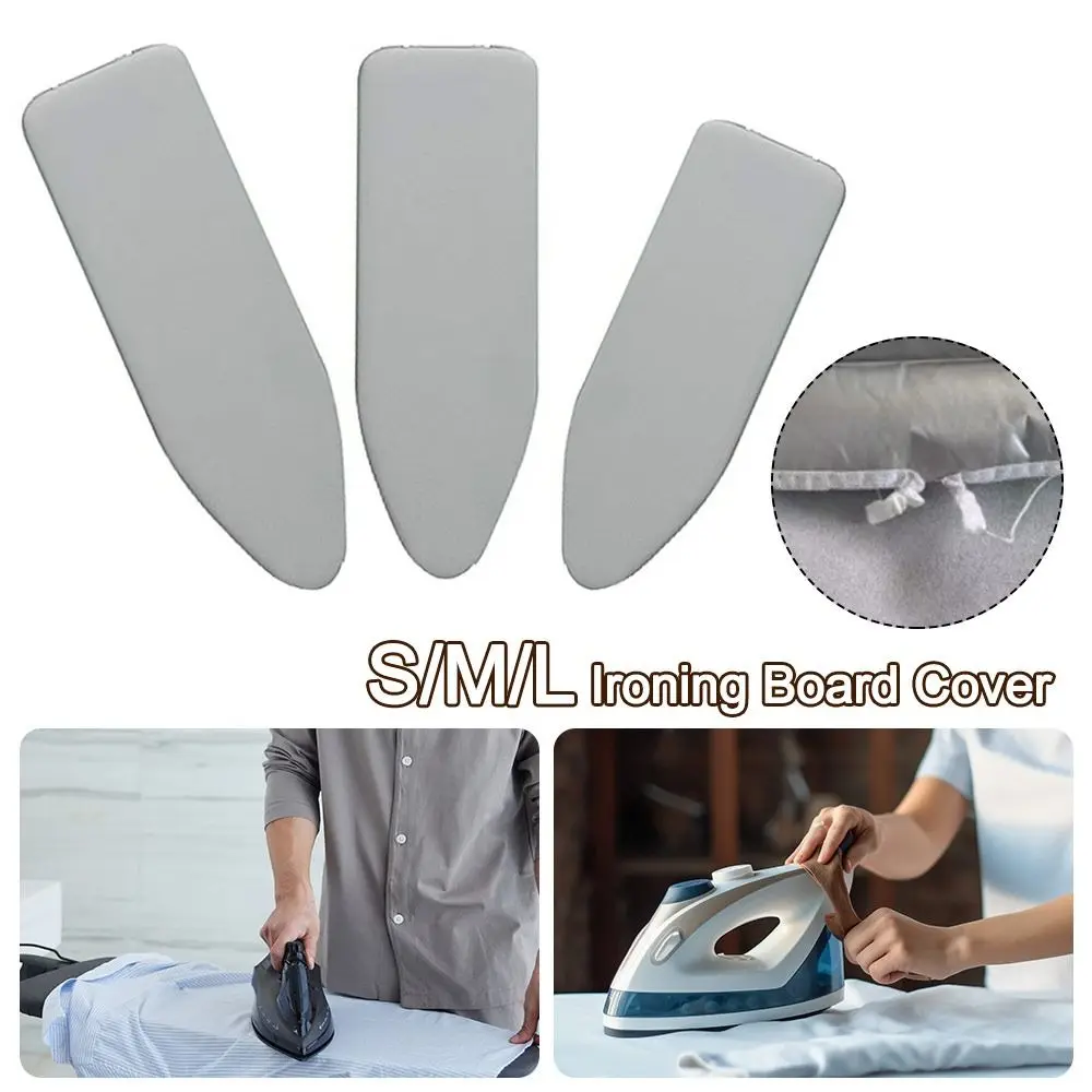 140*50cm Ironing Board Cover Silver Heat-resistant Ironing Board Cloth Elastic Ironing Heat Shield Ironing Board Accessories