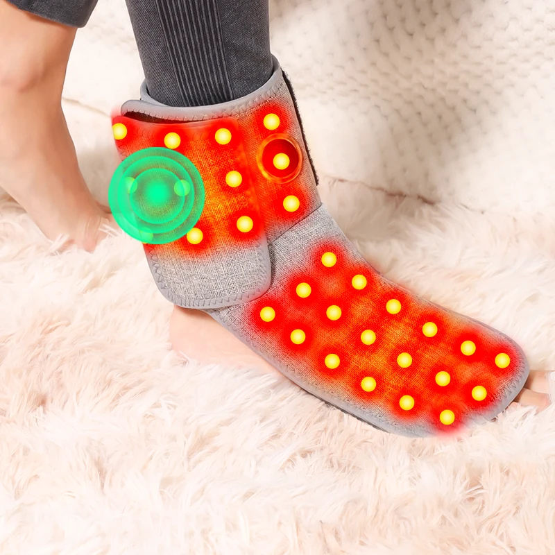 

Full Wrap Heated Ankle Massager Red Light Therapy USB-Powered Sports Sprain Protection Immobilization Muscle Relaxation Unisex
