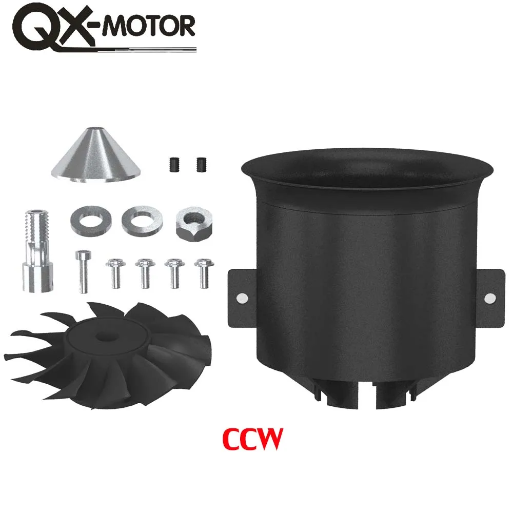 QX-MOTOR 70mm 12-blads kanaalventilator EDF met 6S borstelloze motor, geschikt voor 100A ESC, geschikt voor jet helikopter drone vaste vleugel onderdelen