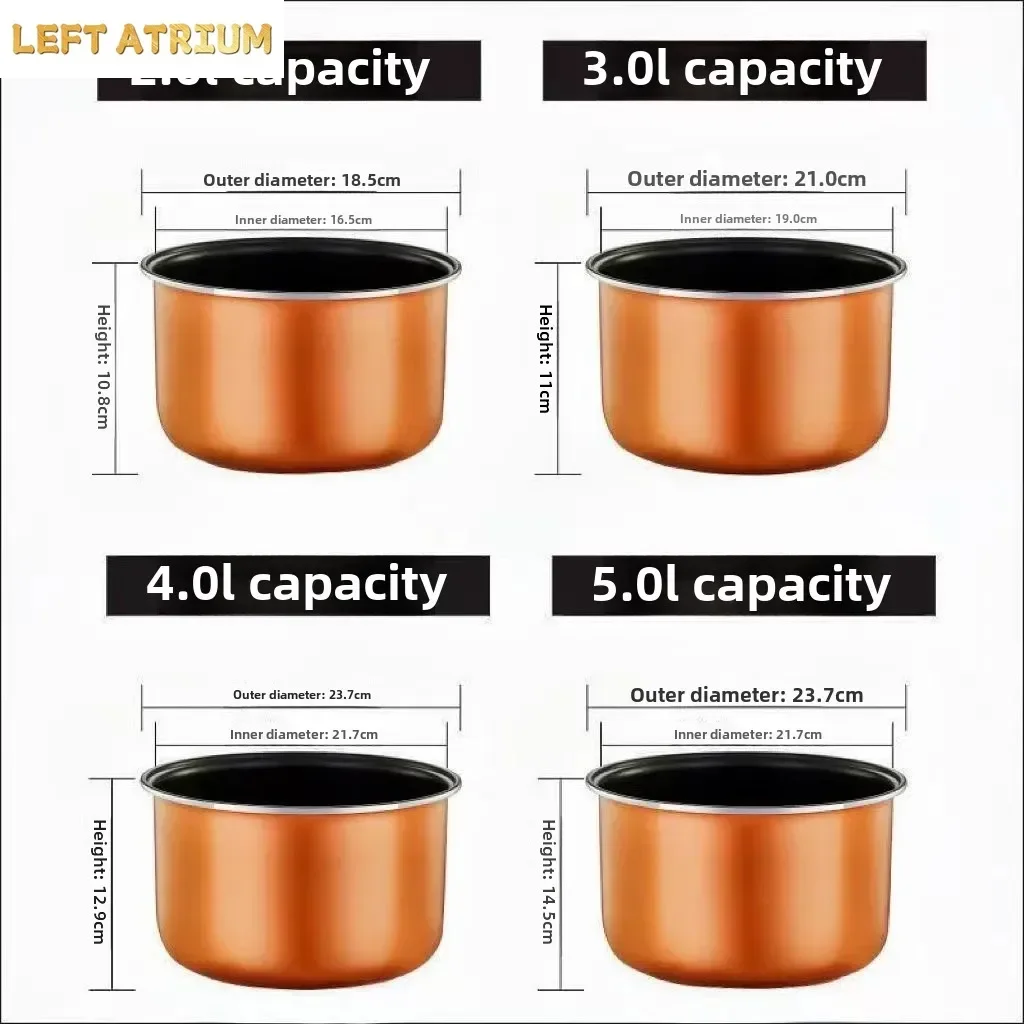 2L 3L 4L 5L  latest technology gold rice cooker pot aluminum alloy tank for intelligent rice cookers bowl tank
