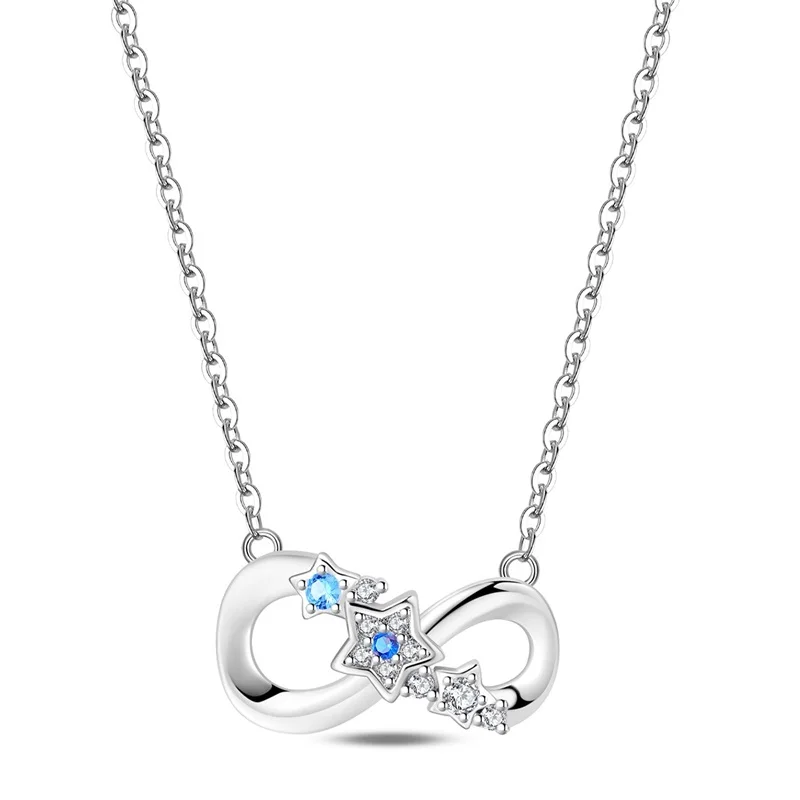 

Оригинальное колье из стерлингового серебра 925 пробы «Сияющая Млечный Путь» для женщин, с блестящими фианитами, изысканное ювелирное украшение, подарок на годовщину