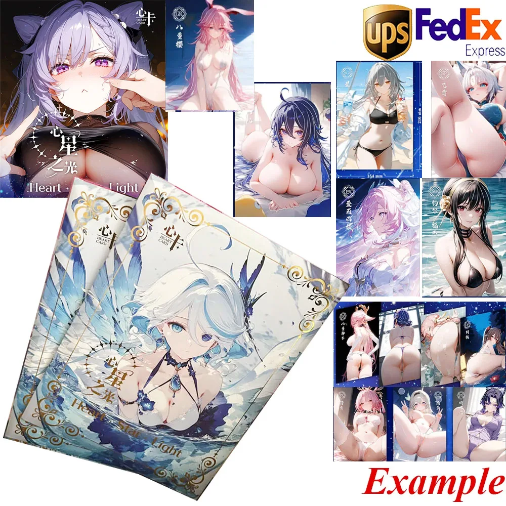 New Heart Star Light A5 Goddess Story Cards Anime Sexy Girl Swimsuit Bikin Spicy Temptation Sp Px Rare Flash Card Toy Gifts