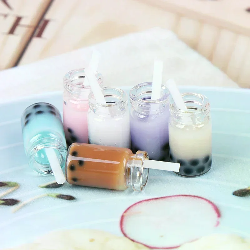 3Pcs 1:12 Dollhouse Miniature Milk Tea Cups Mini Toys Doll House Decoration