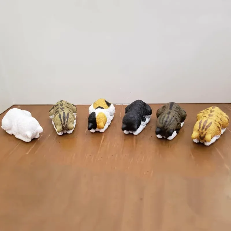 Figura de Gashapon de Japón de SHINE-G, figura de gato de Dozing Kawaii, cápsula de Anime, juguetes de regalo, decoración de escritorio