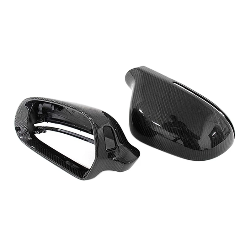 

Carbon Fiber Rear View Mirror Cover Side Mirror Protector for-Audi A4 B8 A6 C6 A5 Q3 2008-2011 with Side Assist Hole