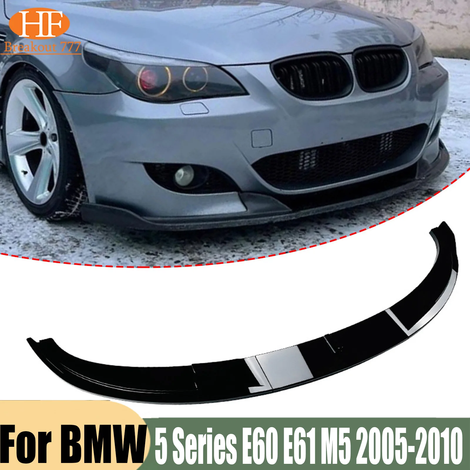 For BMW 5 Series E60 E61 M5 2005-2010 Car Front Bumper Lip Spoiler Splitter Diffuser