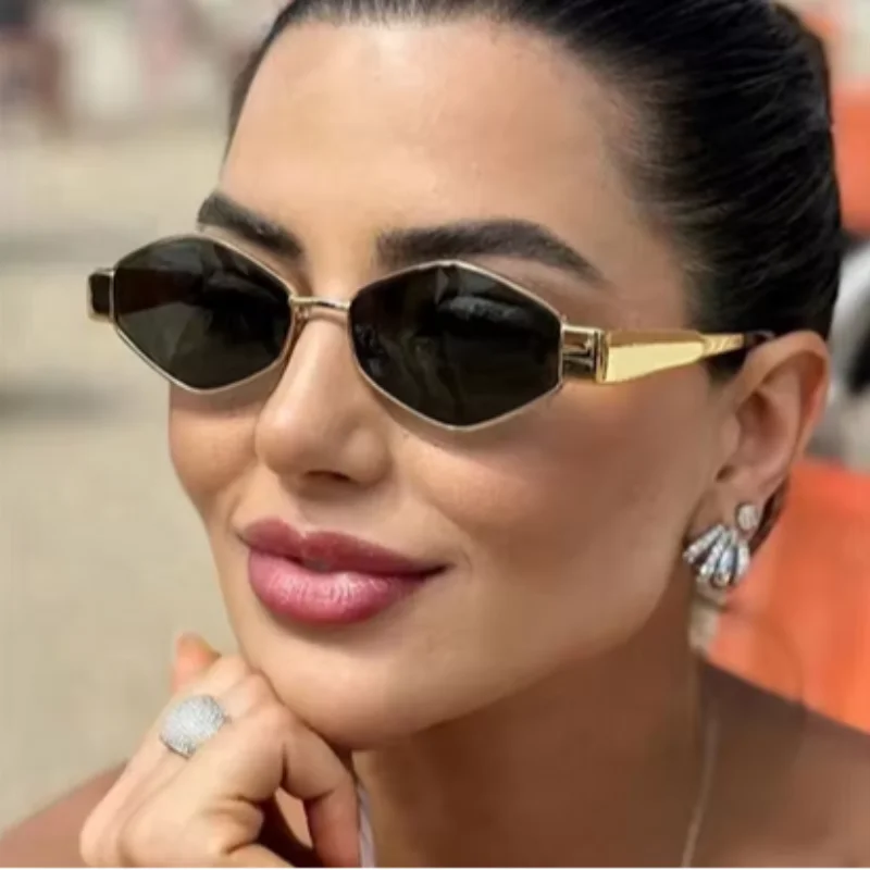 Fashion Hexagon Sunglasses Women 2025 Luxury Brand Design Unique Polygon Sun Glasses Men Vintage Small Frame Eyewear Shades