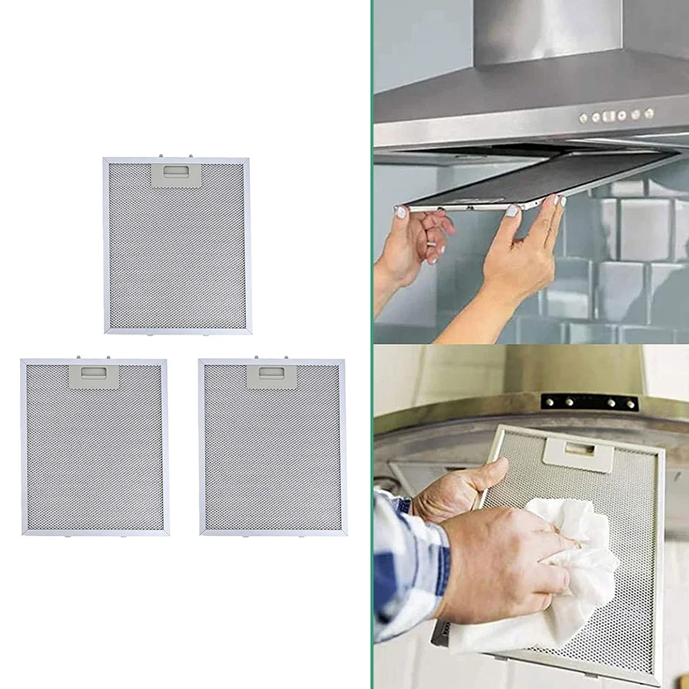 Enhanced Filtration Kitchen Tool 300mm X 250mm Grease Filters Aluminum Material Enhanced Smell Filtration Filtration Efficiency