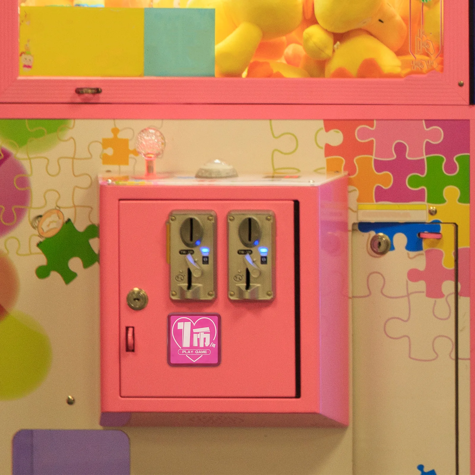 

10Pcs Insert Coin to Play Sticker Colorful Game Decals for Supermarket Mall Retro Party Favor Bold Attention Grabbing Labels