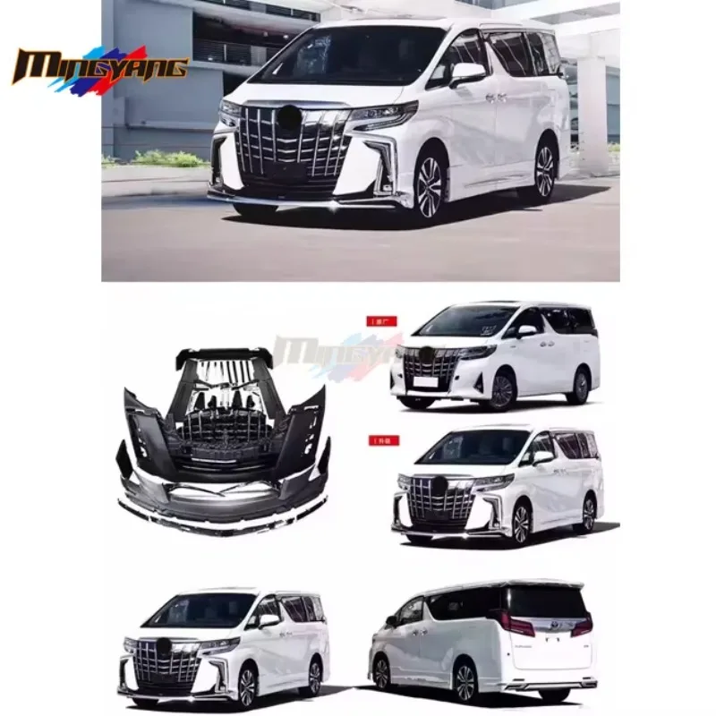 وصل حديثًا طقم هيكل SC Modellista Facelifts من مادة PP لـ ALPHARD Bodykit 2018-ON #5