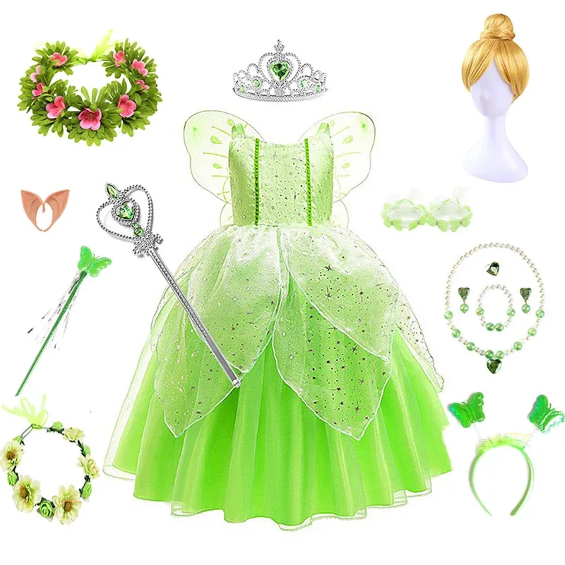 فستان LQToddler للفتيات الصغيرات باللون الأخضر لحفلات أعياد الميلاد، فستان تنكري للهالوين وعيد الفصح، فستان للفتيات لأداء المسرح #4