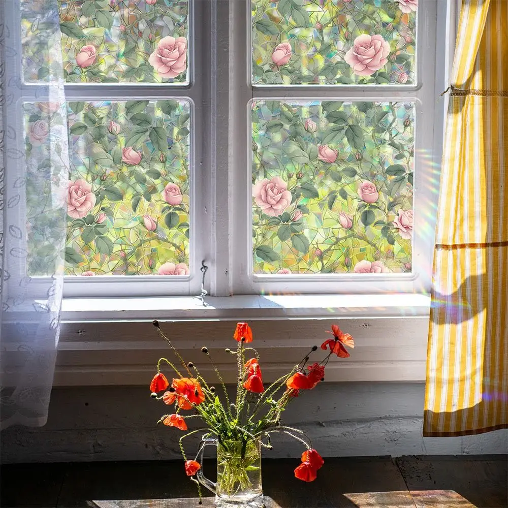 Multicolor Window Privacy Film DIY Accessoires Electrostatic Sun Catcher Glass Sticker Ornament