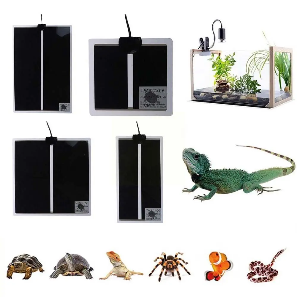 5W/7W/14W/20W Reptile Pet Heating Pad With Thermostat Controller Terrarium Heater Warm Climbing New Mat Switch Pet Plug