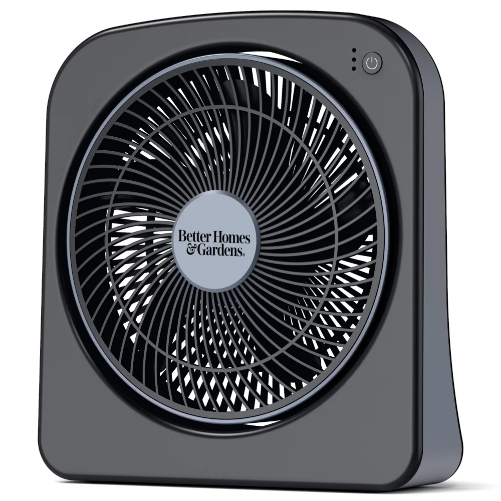 Better Homes & Gardens 9 "Ventilador Portátil de Dupla Potência, Uso Interior e Exterior, 3 Velocidades, Preto, 2023, Novo