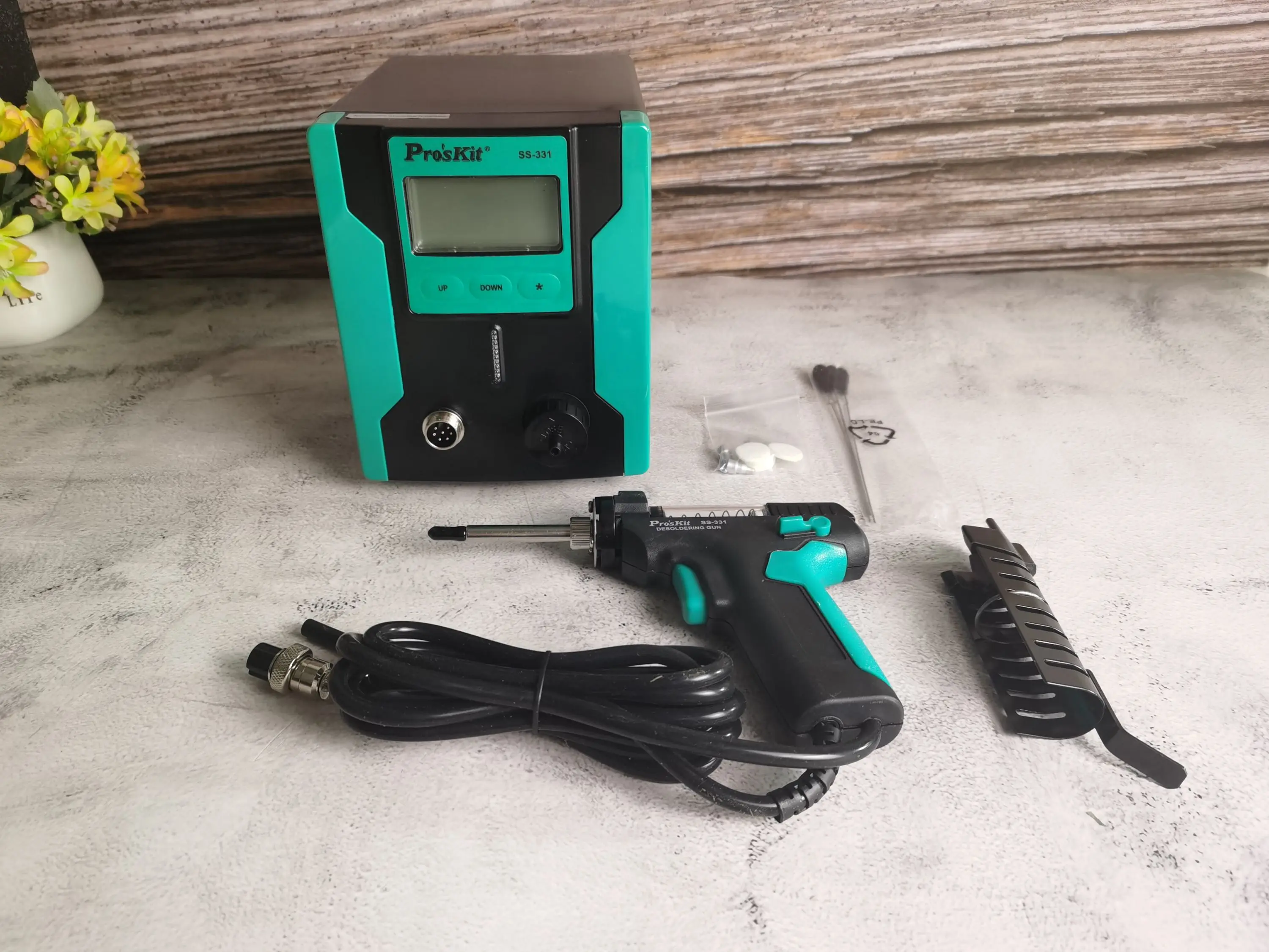 Pro'skit-デジタル電気精練ポンプ,SS-331H,LCD,真空吸引,真空溶接,自動家庭用銃110v/220v