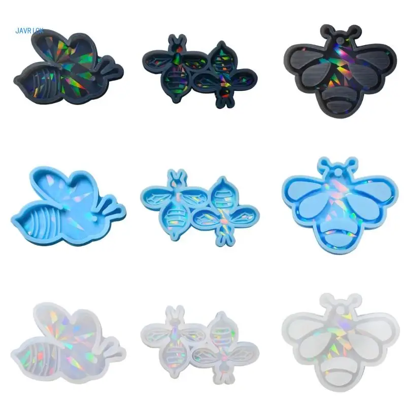 Rainbow-Light Effect Keychain Pendant Resin Mold Jewelry Craft Earring Molds