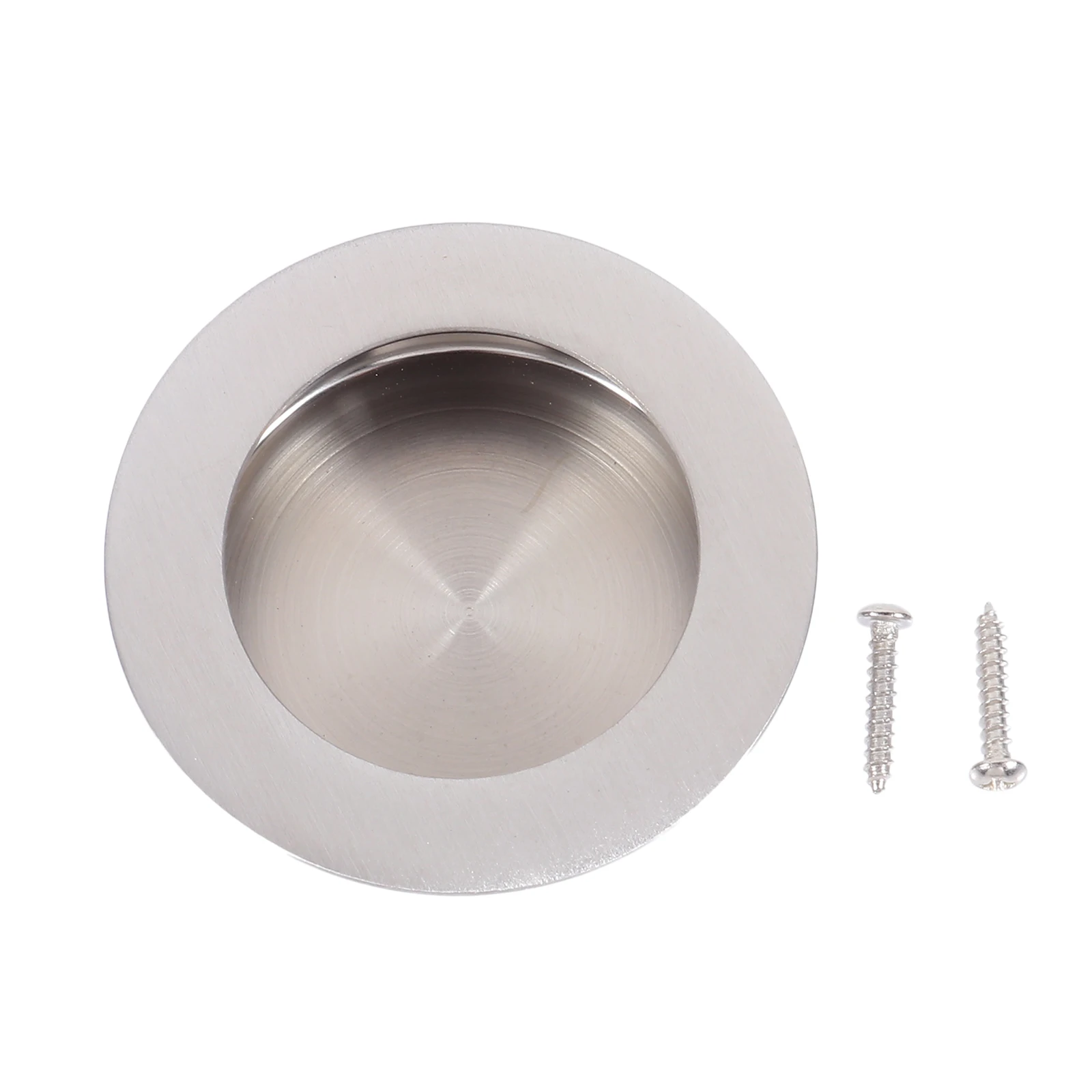 

5 pcs Stainless Steel Handles Flush Door Pulls for Wardrobe Cabinet Invisible Furniture Durable Easy Install Comfortable Simple