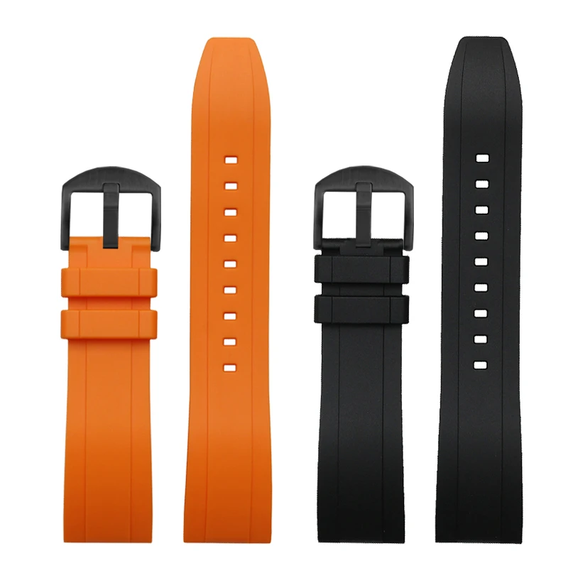 Dust-Free Watch Strap for Armani Black Warrior Ax7105/2098 Ax1326/1331/Watch Band Silicone Rubber 20mm 22mm  24mm