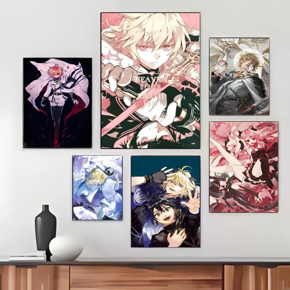 Anime S-Seraph of the End Poster Pegatina artistica HD autoadhesiva impermeable para salon dormitorio