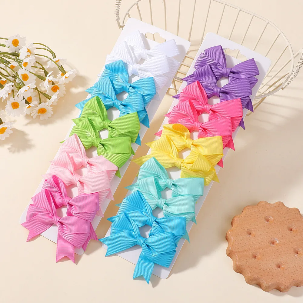 10/20Pcs Nette BB Haarnadel Bögen Mädchen Band Bowknots Barrettes Baby Haarnadeln Headwear Kinder MiNi Haar Zubehör geschenke Set