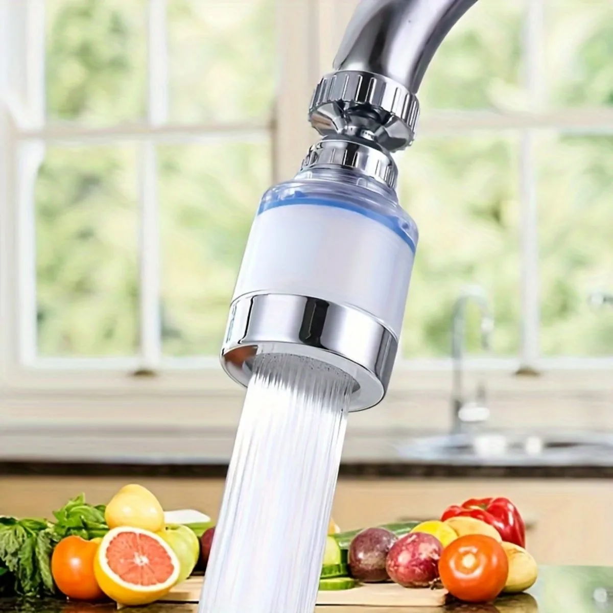 Clean Faucet Set, Rotary Faucet Water Filter Extender, Household Bathroom Water Filtration System