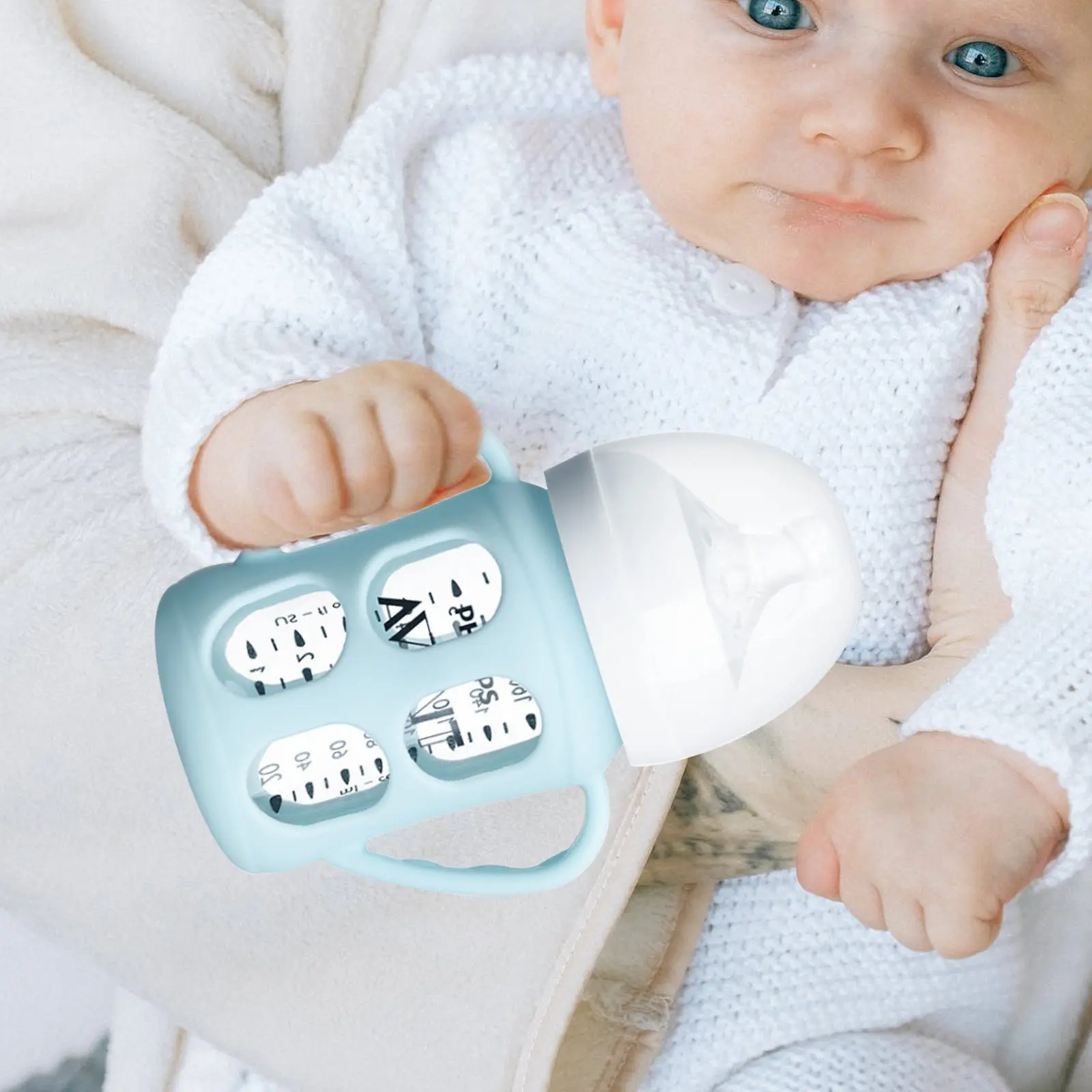 

2Pcs Baby Bottle Anti-Falling Sleeves Nursing Bottle Covers Portable Protective Sleeve Soft Flexible Buffer Protector for Baby